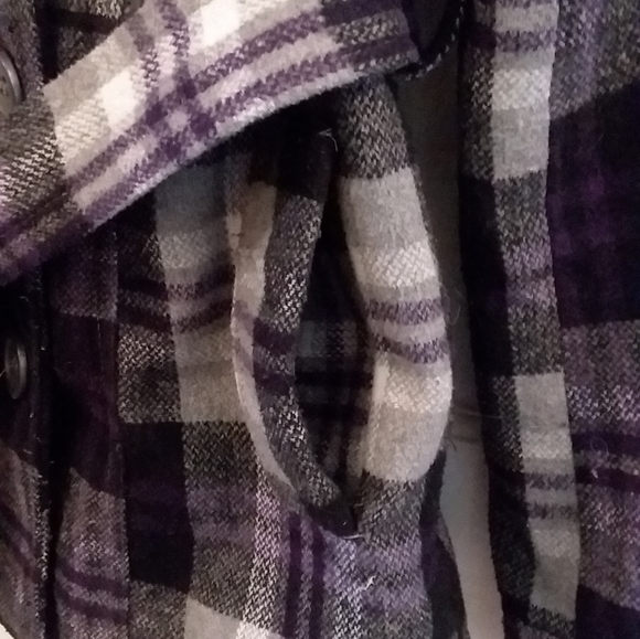 Bongo B & W Plaid Jacket Peacoat Sz Small - Picture 4 of 6